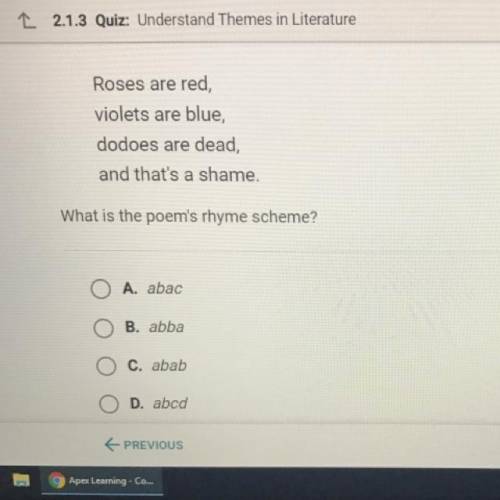 What is the poems rhyme scheme?