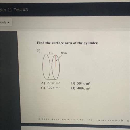 ￼￼￼￼find the surface area of the cylinder