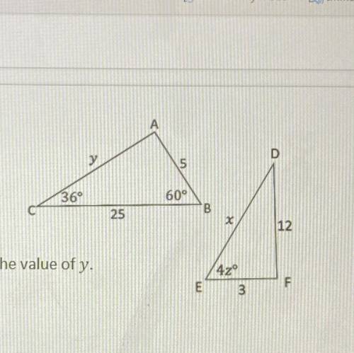 Answer question b and c

Question b: find the value of x
Question c: find the value of y