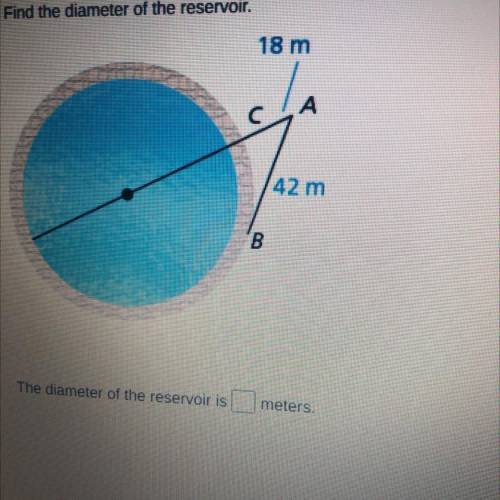 Find the diameter of the reservoir