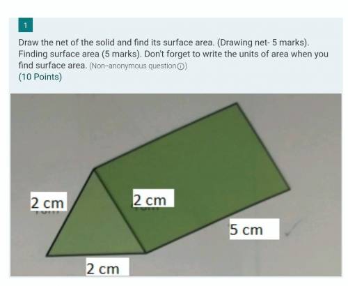Is the ans i got correct?the total surface area is 33.8cm² ​