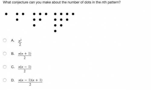 What conjecture can you make about the number of dots in the nth pattern?