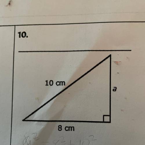 Use Pythagorean theorem to solve the following right triangles, put your answer in simplest radical