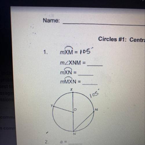 WILL MARK BRAINLIEST!!!
Solve for the listed Angles of the circle. Question in the picture