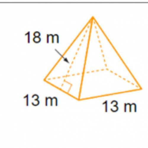 The surface area of the figure is __ m2 
what is the surface area?