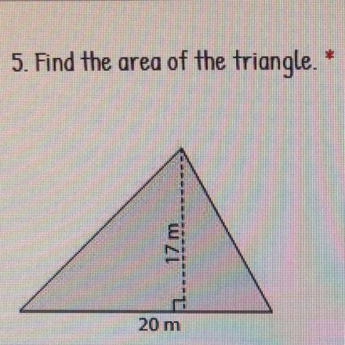 Find the area of the triangle (photo is there)