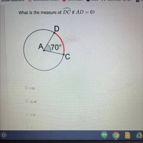 What is the measure of DC if AD = 6?