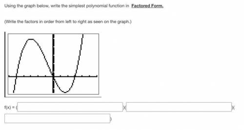Help please!! write the simplest polynomial function in factored form