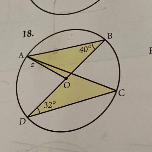 Help does anyone know how to find z using circle theorem