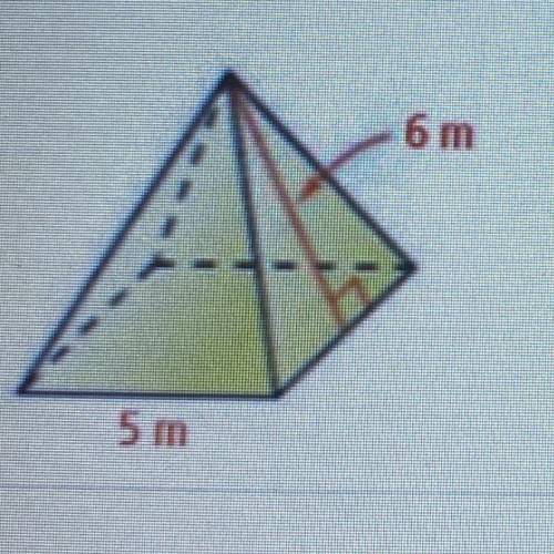 Find the surface area of each pyramid to the nearest whole number. (SHOW ALL WORK)

Calcula el áre