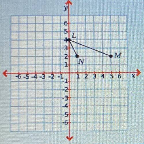PLS HELP TAKING TIMED TEST. Triangle LMN was rotated 180 degrees about point N to create a triangle