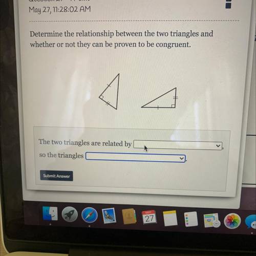 What sides are the triangles and can they be proven?