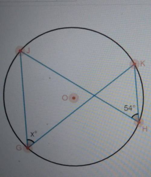 Point O is the centre of the circle. Line segment AC is a diameter of this circle.

What is the va