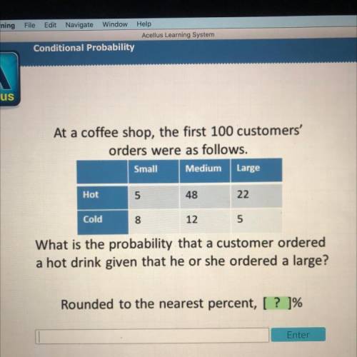 HELP ASAP I WILL GIVE YOU BRAINLIEST AND 20 POINTS!!!

At a coffee shop, the first 100 customers'