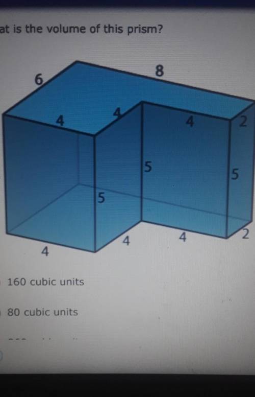 How do i find the volume of the prism?​