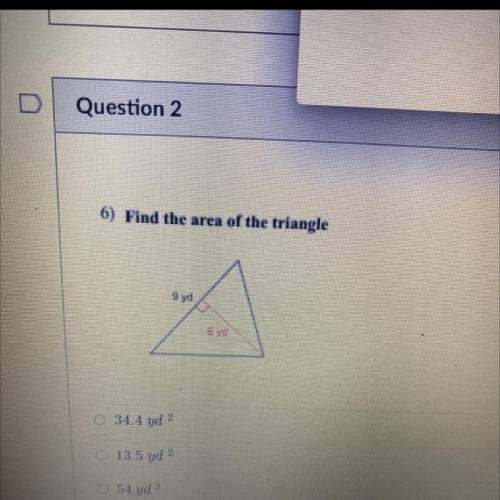 PLEASE HELP
Find the area of the triangle