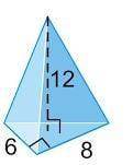 PLZ HELP ME!!!

Find the volume of the triangular pyramid to the nearest whole number. Find the vo