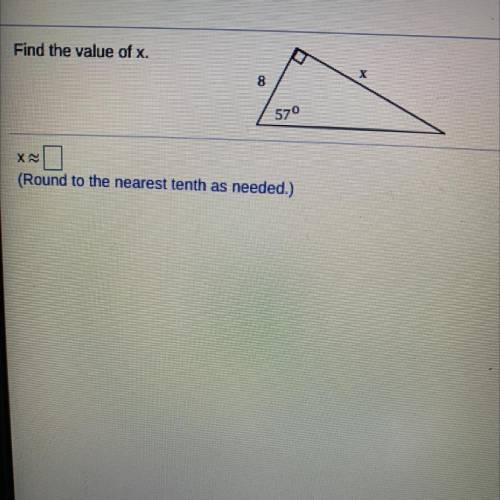 PLEASE HELP! TEST!! find the value of x