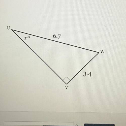 Solve for x. Round to the nearest tenth of a degreee, if necessary

Using Trig to find angles