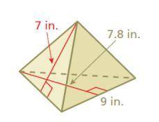 Find the area of ​​the base of the triangular base pyramid.