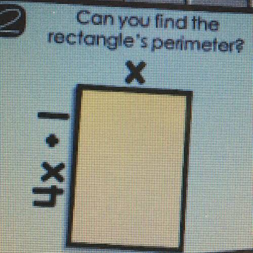 Can you find the
rectangle's perimeter?
I’m marking branliest