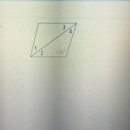Find angle 1,2,3, and 4 please and thank you