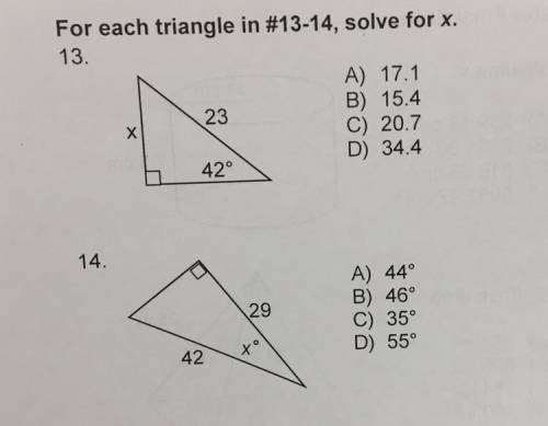 Solve For X In Both Problems Please Explain Steps!