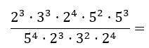 Aplicar la propiedad de la potencia de un producto de igual base y resuelva.

2^3× 3^3 × 2^4 × 5^2
