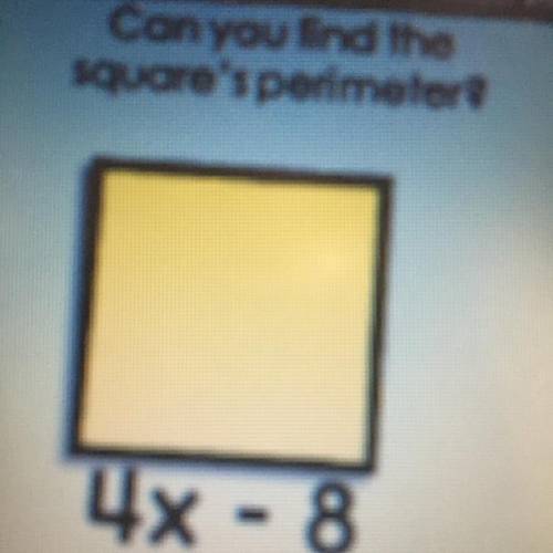 Can you find the square’s perimeter?
I’m marking branliest