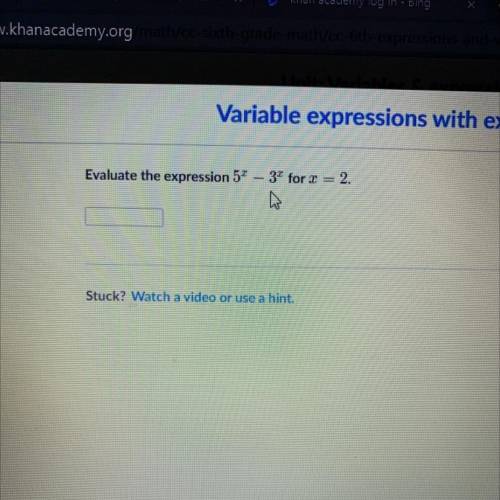 Evaluate the expression 5– 3.2 for x = 2.