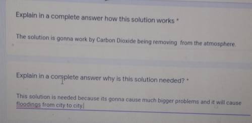 LOOK AT THE QUESTION ON TOP AND EXPLAIN WHY IS THAT SOLUTION NEEDED​