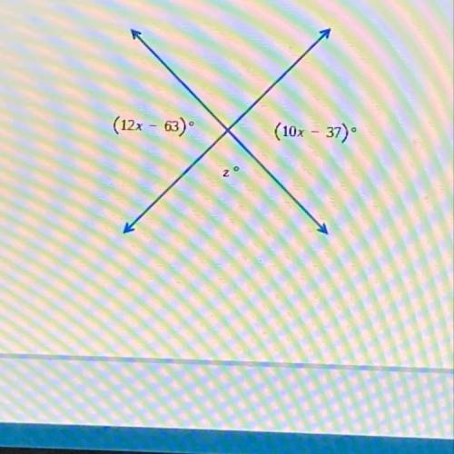 Find the values of x and z