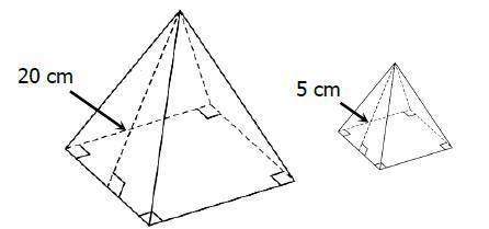 The ratio of the surface area is 
A 20:4
B 4:1
C 16:1
D 64:1