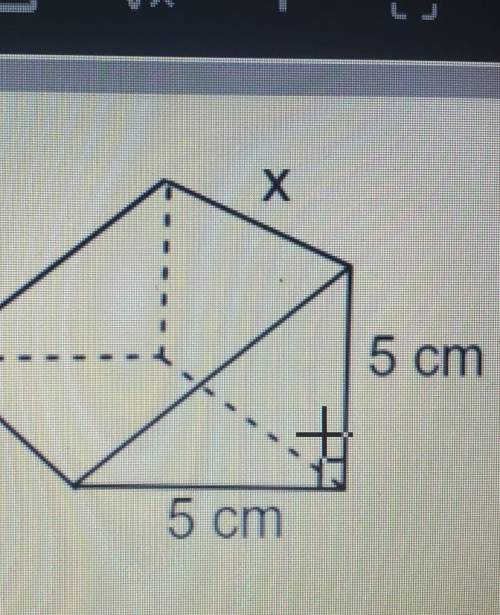 Find the value of x when the volume of the triangular prism is 500 cm3,​