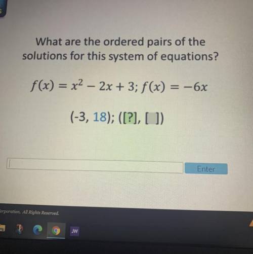 What are the ordered pairs of the solutions for this system of equations? Pls pls help pls