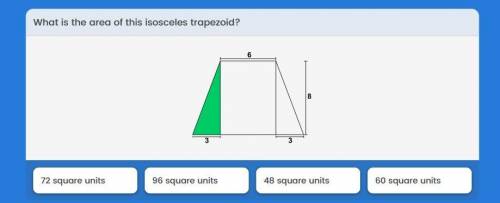 What is the area of this isosceles trapezoid?