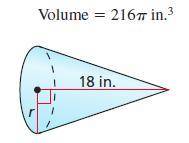 Find the radius of the cone.