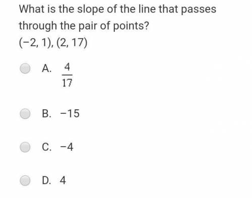 What is the SLOPE of the line that passes through these pair of points?​