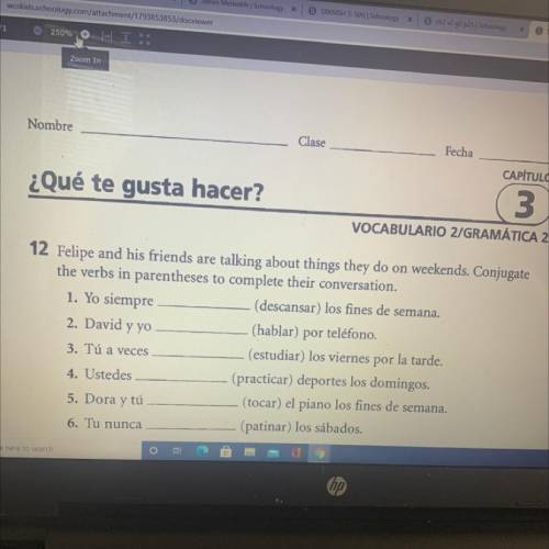 Help please with Spanish
