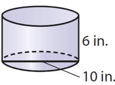 Please help me to find the volume of the cylinder