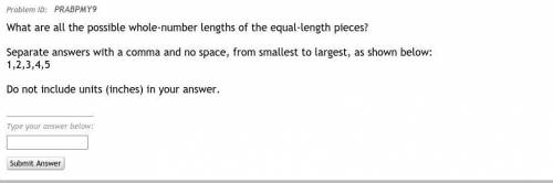 What are all the possible whole-number lengths of the equal-length pieces?

Separate answers with