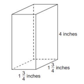 What is the volume, in inches, of this container? V = lwh