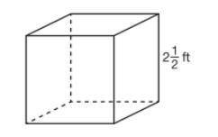 What is the volume of the cube shown below? V = s×s×s
