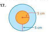 Find the circumference of both circles