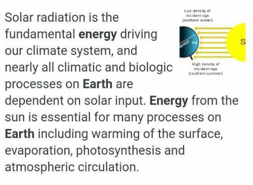 What is the major source of energy for the Earth?