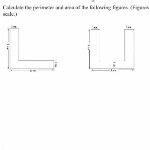Find the perimeter and area please solve with explanation