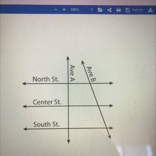 Avenue A is perpendicular to North Street. What is

the relationship between Avenue A and South
St