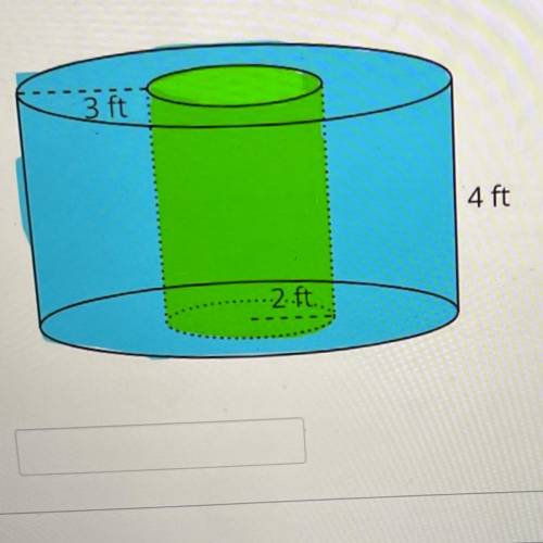 What is the volume of the hollow cylinder tank? Round your answer to the nearest

tenth. Do not in