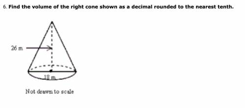 Find the volume of the right cone shown as a decimal rounded to the nearest tenth.

980.2 m^2
2205