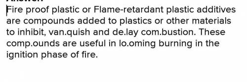 What is fire proof plastic​